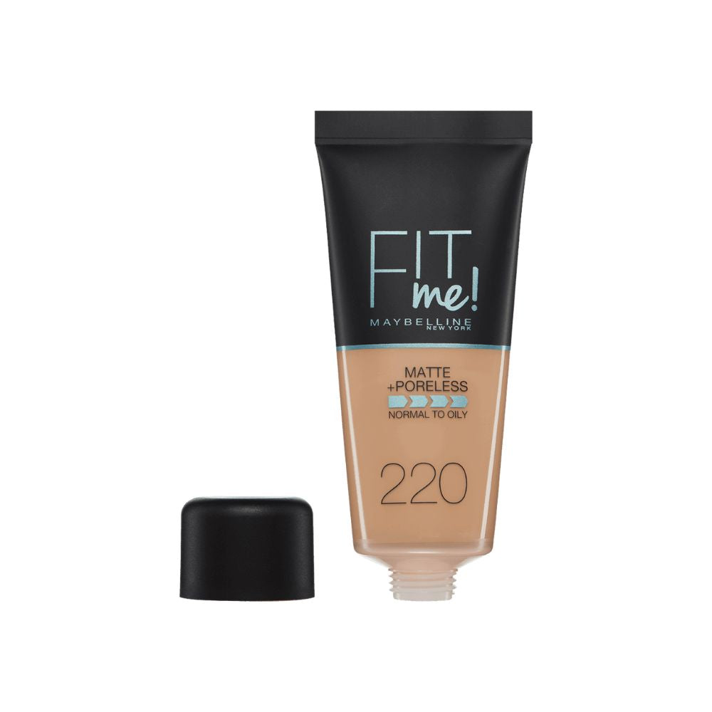 Maybelline Fit Me Matte + Poreless Foundation (220 Natural Beige) on ZYNAH