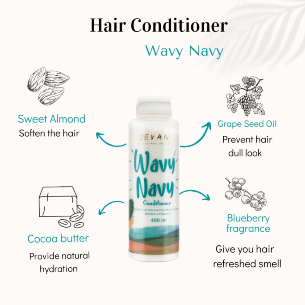 JEVAN Wavy Navy Sulfate Free Conditioner on ZYNAH