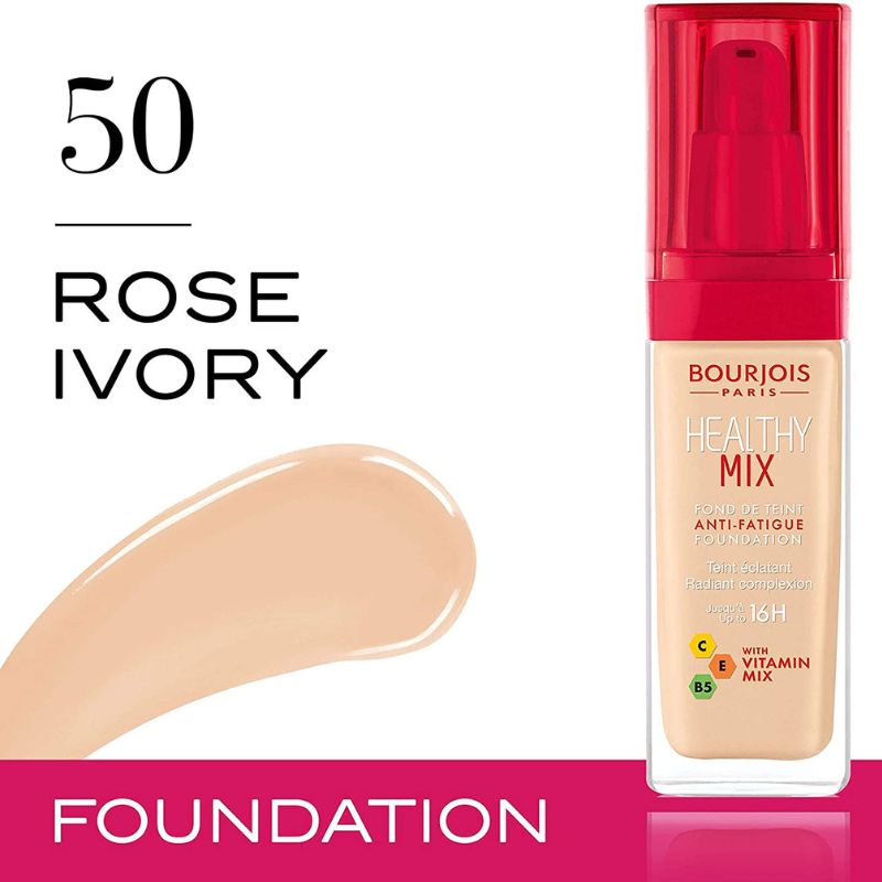Bourjois Healthy Mix Anti-Fatigue Foundation (50 Rose Ivory) on ZYNAH Egypt
