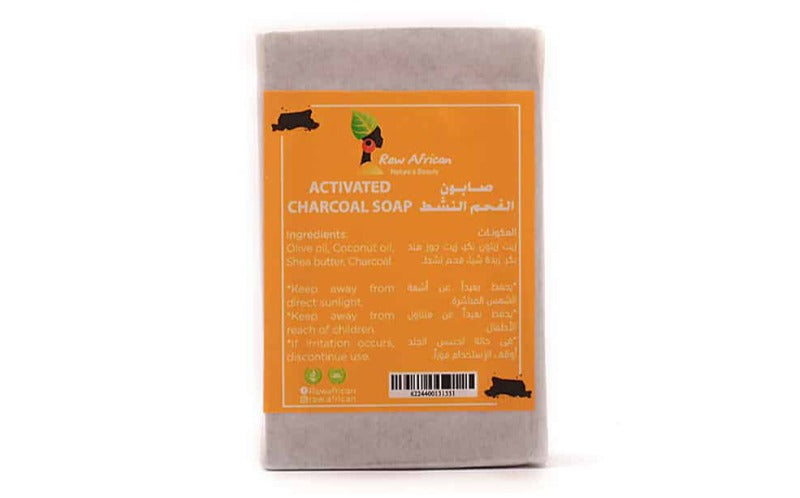 Activated Charcoal Soap - Raw African - ZYNAH: Shop online for beauty products in Egypt 
