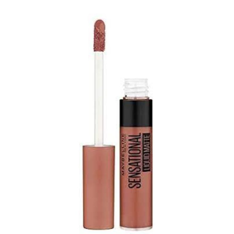 Maybelline Sensational Liquid Matte Nude Lipstick (01 Bare It All) on ZYNAH EGYPT