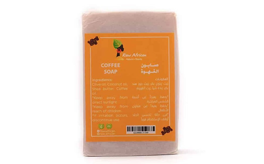 Caffeine Soap by Raw African - ZYNAH: Shop online in Egypt for beauty products - skincare, makeup, hair, clean beauty