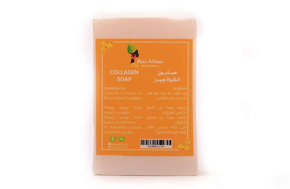 Collagen Soap by Raw African - ZYNAH: Shop online in Egypt for beauty products - skincare, makeup, hair, clean beauty