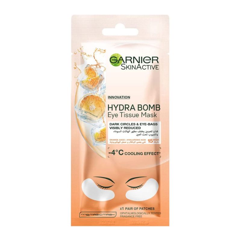 Garnier Hydra Bomb Eye Anti Dark Circles Mask With Orange Juice - ZYNAH