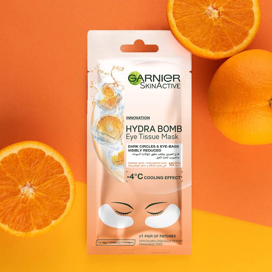 Garnier Hydra Bomb Eye Anti Dark Circles Mask With Orange Juice - ZYNAH
