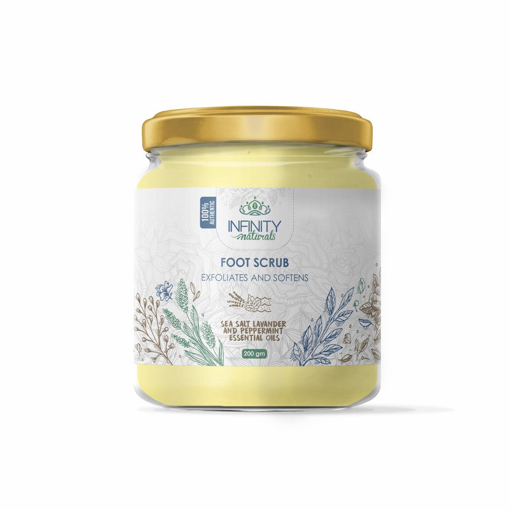 Infinity Foot Scrub With Sea Salt, Lavender & Peppermint Oils - ZYNAH Egypt