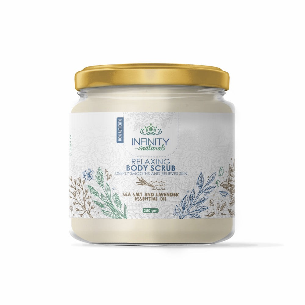 Infinity Naturals Body Scrub Sea Salt & Lavender Essential Oil - ZYNAH