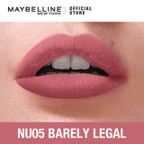 Maybelline Sensational Liquid Matte Nude Lipstick (05 Barely Legal) on ZYNAH EGypt