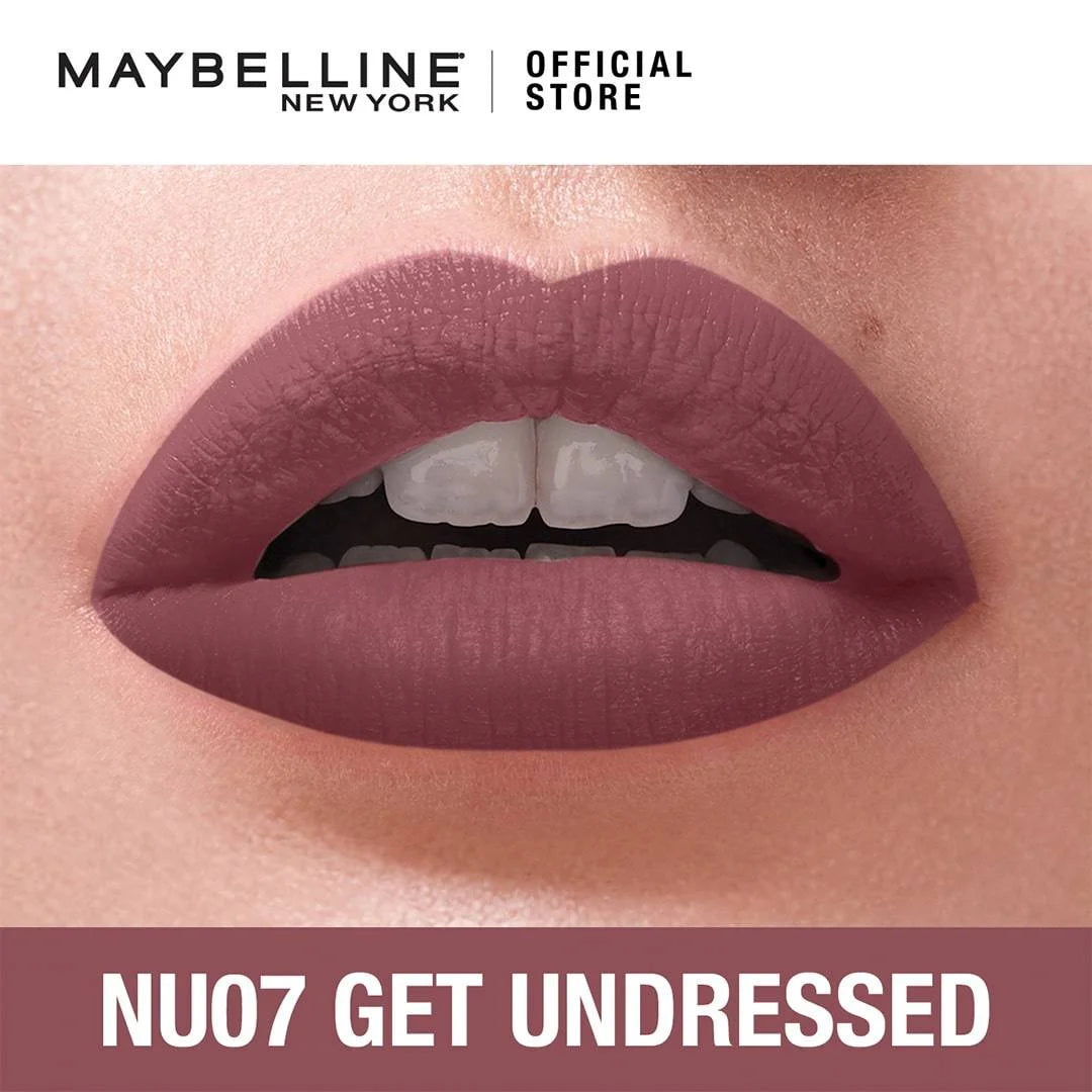 Maybelline Sensational Liquid Matte Nude Lipstick (07 Get Undressed) on ZYNAH Egypt