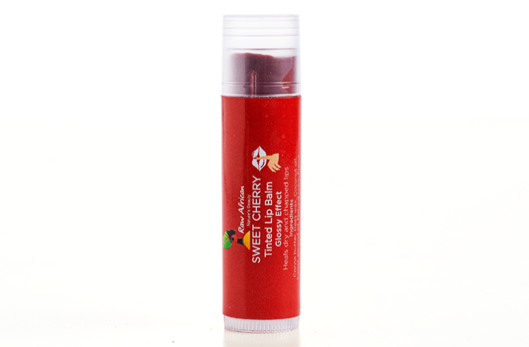Sweet Cherry Tinted Lip Balm by Raw African - ZYNAH.me - shop beauty products online in Egypt: skincare, makeup, hair, clean beauty, nails