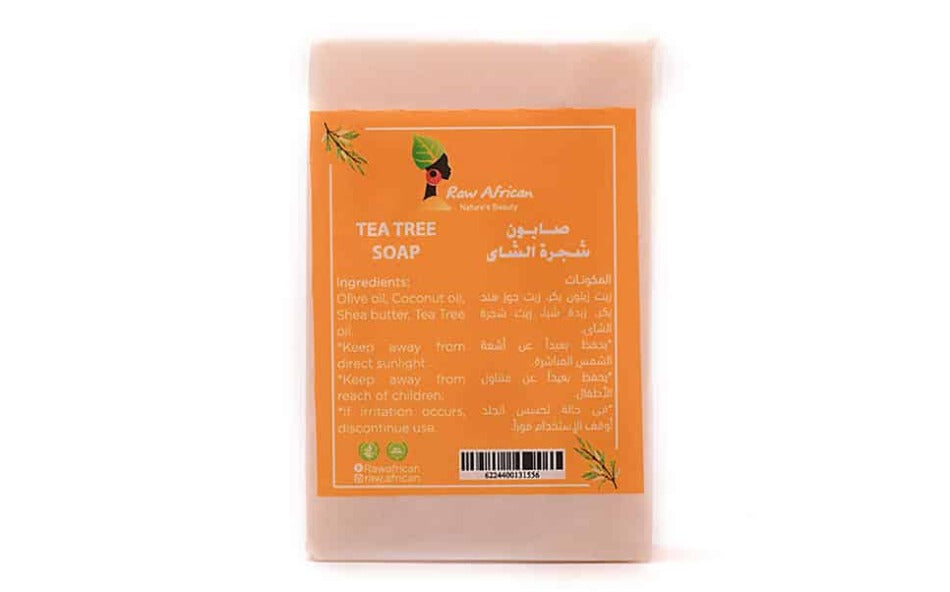 Tea Tree Soap by Raw African - ZYNAH.me - shop beauty products online in Egypt: skincare, makeup, hair, clean beauty, nails