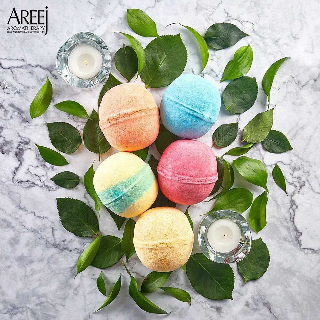 Bath Bomb by Areej Aromatherapy - ZYNAH.me - shop beauty products online in Egypt: skincare, makeup, hair, clean beauty