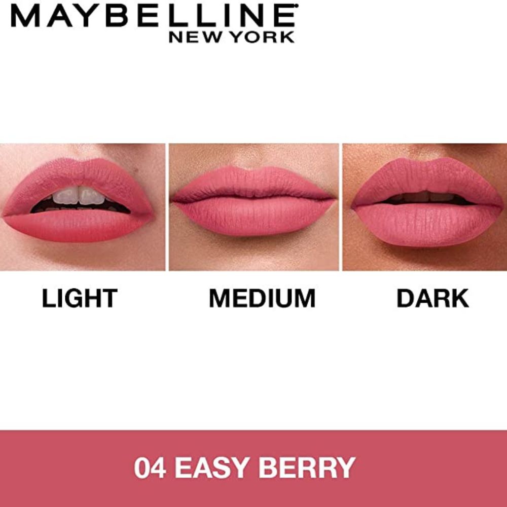 Maybelline Sensational Liquid Matte Nude Lipstick (04 Easy Berry) on zynah