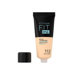 Maybelline Fit Me Matte + Poreless Foundation (112 Soft Beige) on ZYNAH