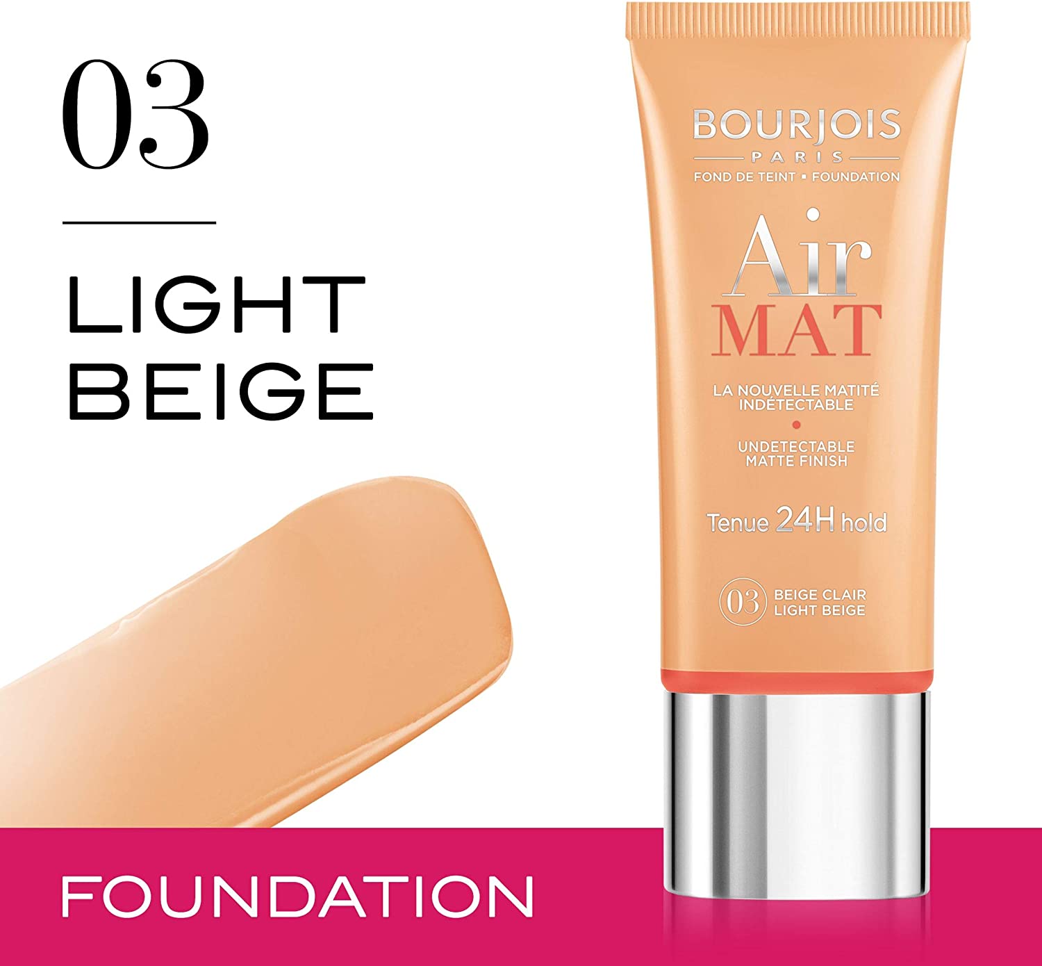 Bourjois Air Mat 24H Foundation (Light Beige 03) on ZYNAH Egypt