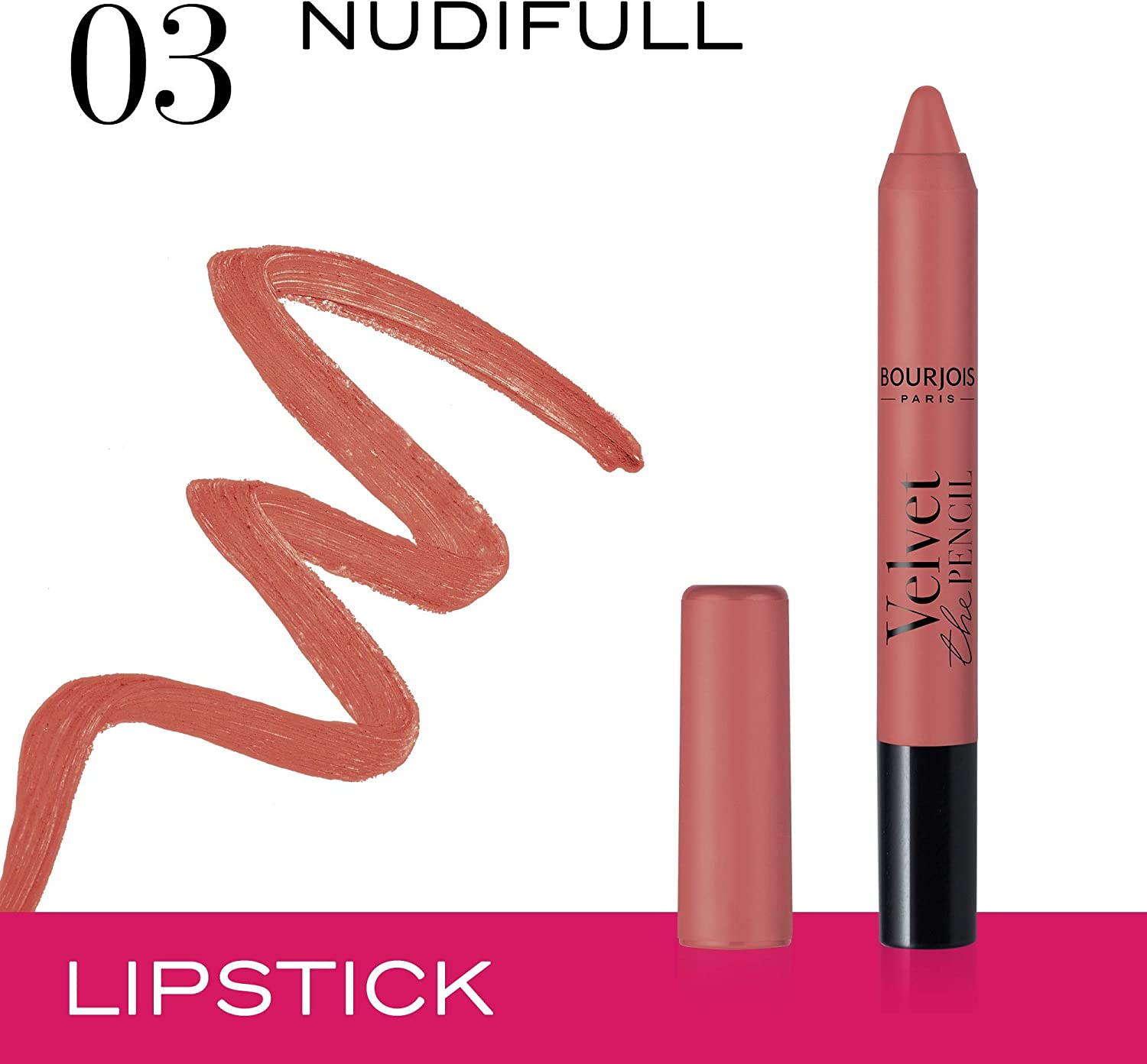 Bourjois Velvet The Pencil Lipstick (03 Nudifull) on ZYNAH Egypt