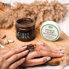 Areej Aromatherapy Coffee Scrub Energize - ZYNAH.me shop for beauty products online in Egypt - skincare, makeup, hair care