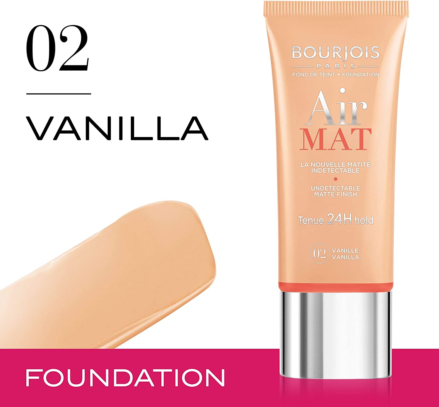 Bourjois Air Mat 24H Foundation (Vanilla 02) on ZYNAH Egypt